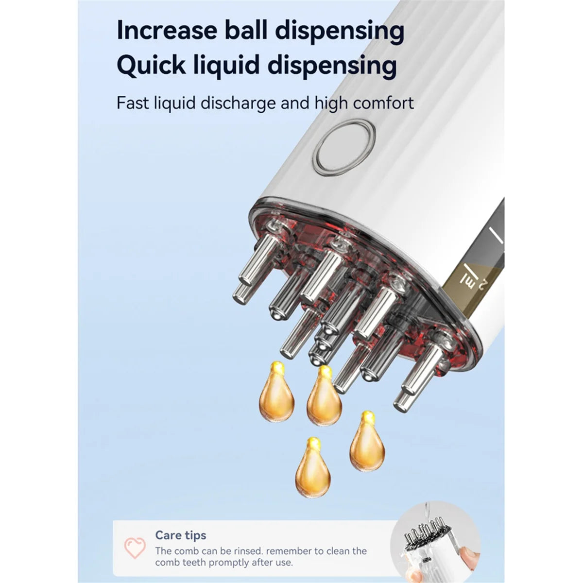 3-In-1 Vibrating Hair Oil Applicator & Scalp Massager Red Lights with 70Ml Storage Hair Treatment Growth Applicator