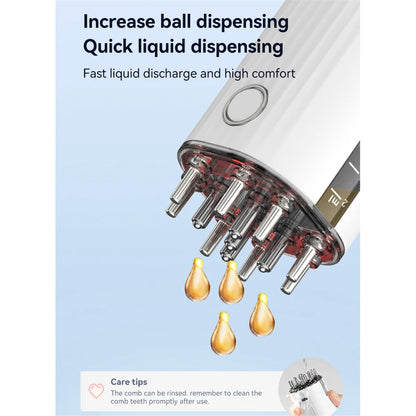 3-In-1 Vibrating Hair Oil Applicator & Scalp Massager Red Lights with 70Ml Storage Hair Treatment Growth Applicator