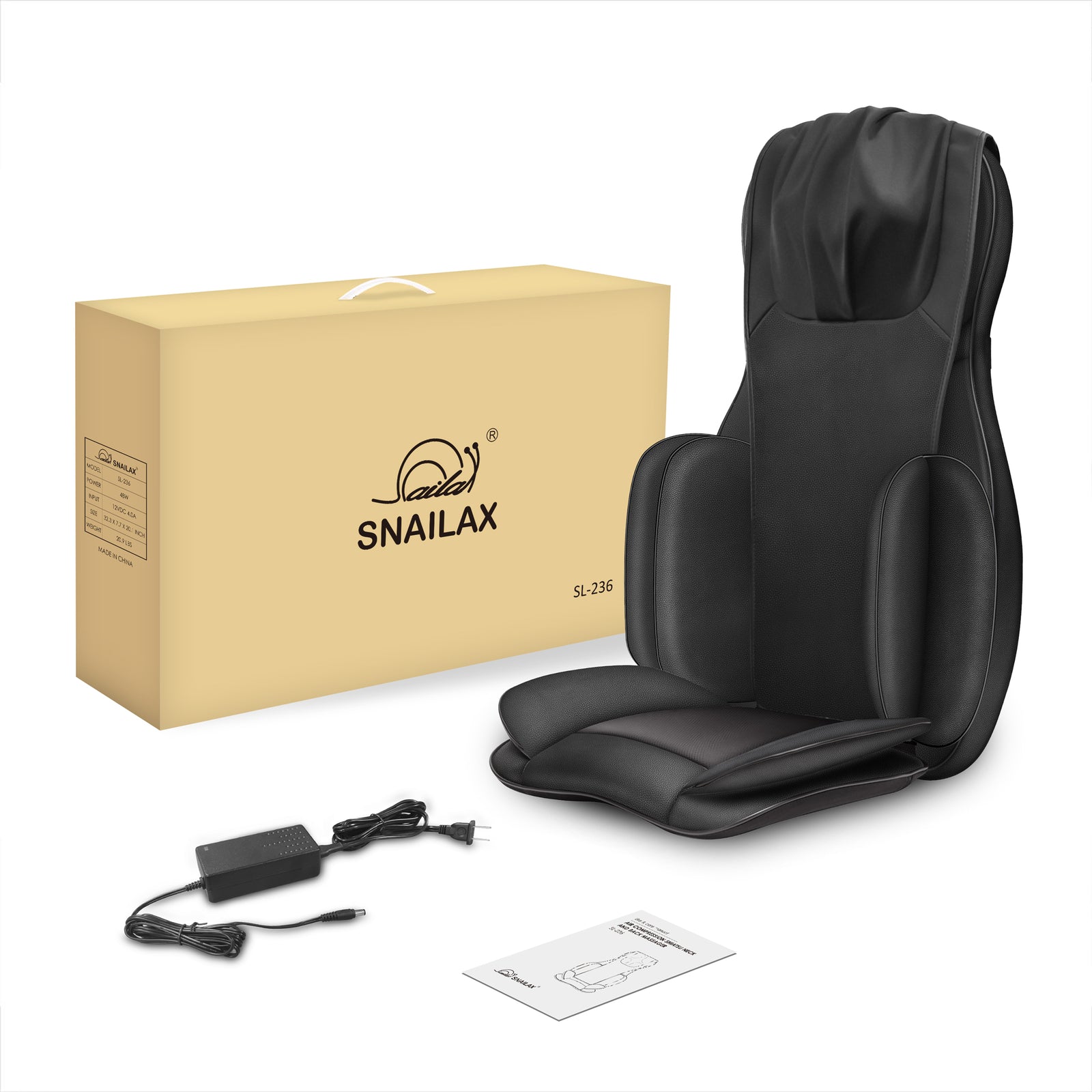 Snailax Full Body Massager with Heat Air Compress Kneading Shiatsu Massage