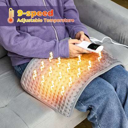 Electric Heating Pad Blanket 9 Level 4 Mode Timer Heating Pad for Shoulder Neck Back Spine Leg Winter Warm