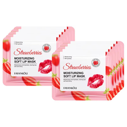 5/10/20Pcs Fruit Crystal Collagen Lip Mask Hydrating Lips Moisturizer Plump Cherry Strawberry Lip Patches Lips Plumper Skin Care