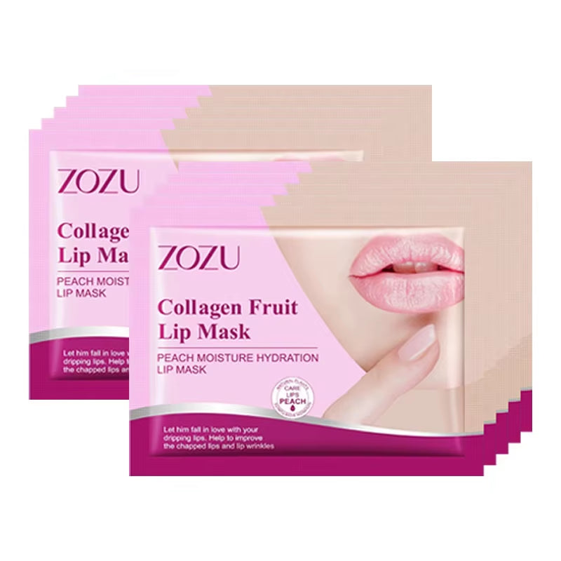 5/10/15Pcs Honey Peach Milk Lip Mask Moisturizing Lips Skin Care Nourishing Hydrating Crystal Collagen Lip Patches Lips Plumper