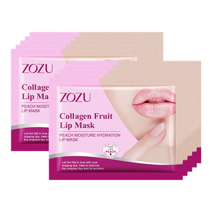 5/10/15Pcs Honey Peach Milk Lip Mask Moisturizing Lips Skin Care Nourishing Hydrating Crystal Collagen Lip Patches Lips Plumper