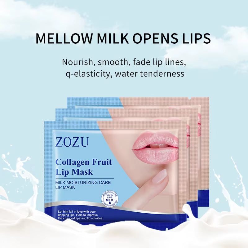 5/10/15Pcs Honey Peach Milk Lip Mask Moisturizing Lips Skin Care Nourishing Hydrating Crystal Collagen Lip Patches Lips Plumper