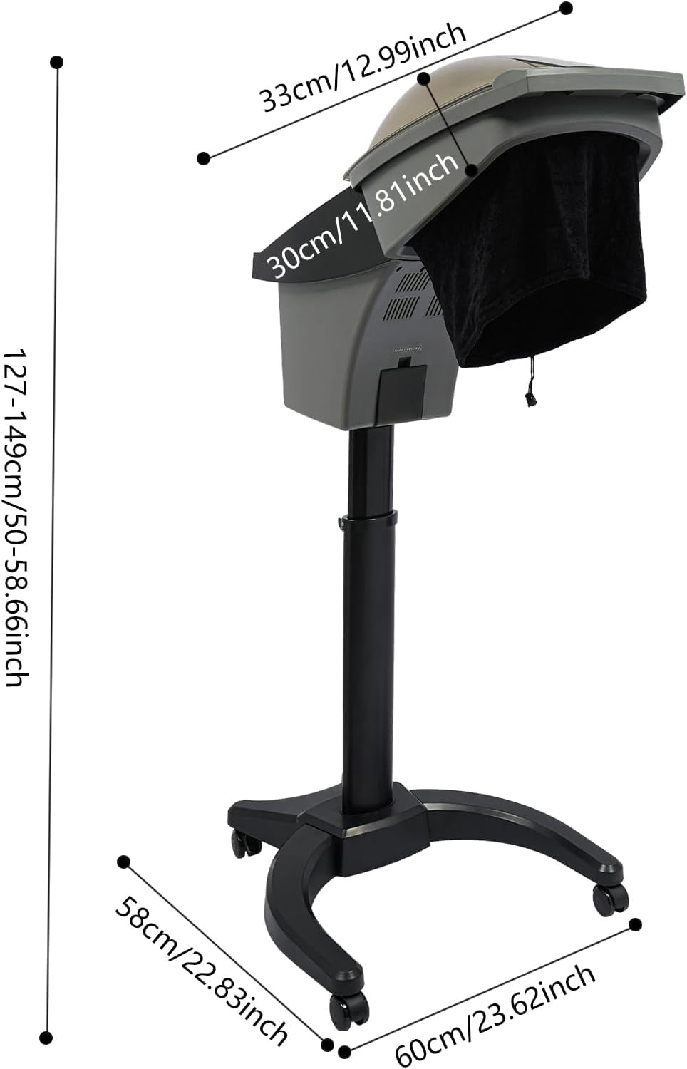 Professional Hair Steamer, Ozone Hair Care Salon SPA Steamer Oil Treatment Machine Professional Micro Mist Hair Steamer for Salon Home Hair-Care