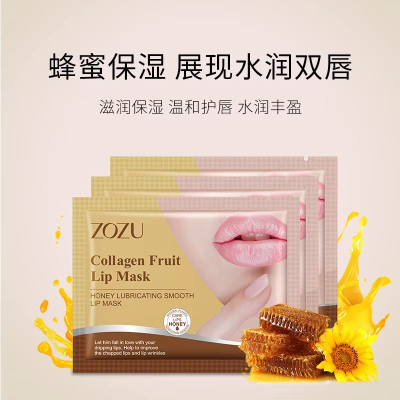 5/10/15Pcs Honey Peach Milk Lip Mask Moisturizing Lips Skin Care Nourishing Hydrating Crystal Collagen Lip Patches Lips Plumper