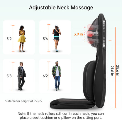 Snailax Full Body Massager with Heat Air Compress Kneading Shiatsu Massage