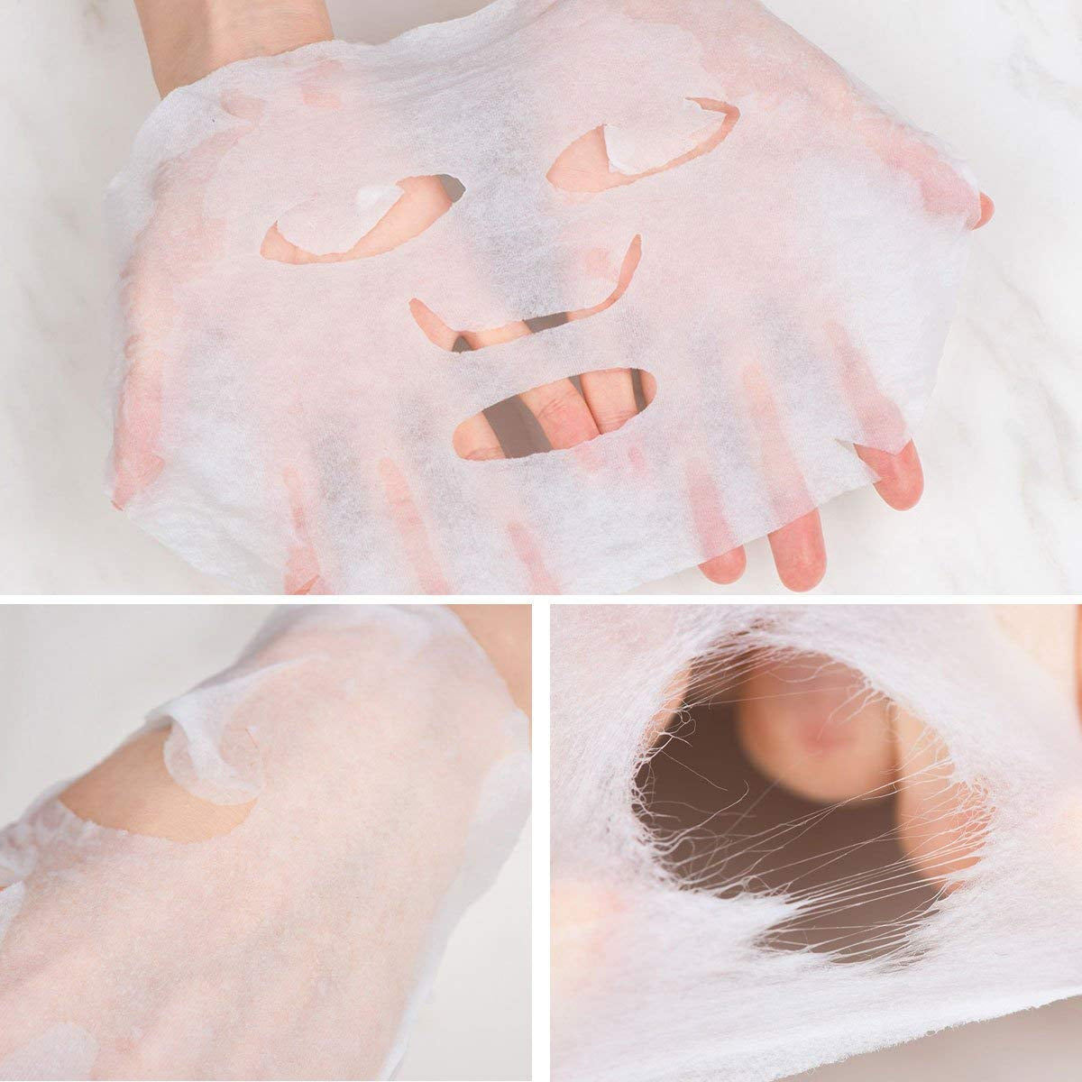 100Pcs DIY Compressed Cotton Face Mask Sheet Grain, Dry Paper Face Cotton Mask Sheet with Free of Mask Bowl, Mask Stick, Silicone Brush, Soft Bristle Brush