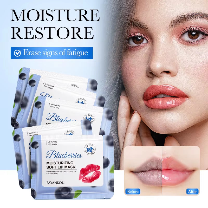 5/10/20Pcs Fruit Crystal Collagen Lip Mask Hydrating Lips Moisturizer Plump Cherry Strawberry Lip Patches Lips Plumper Skin Care