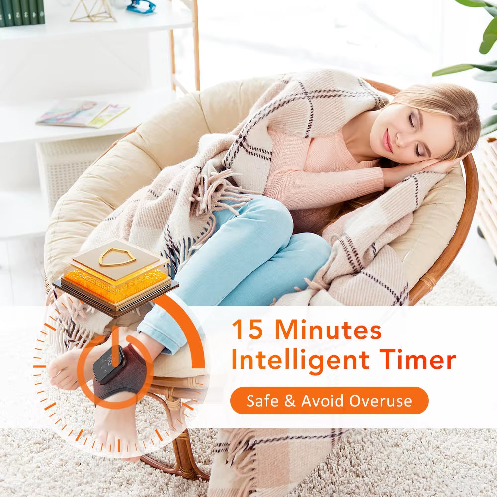 Electric Foot Ankle Massager Vibrator Heating Wrist Band Guard Wrap Pad Sports Fitness Joint Care Heating Bracer Heath Care