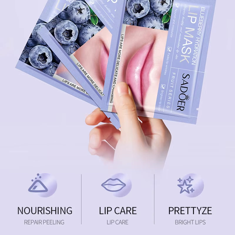 30Pcs Fruits Lip Mask Moisturizing Nourishing Collagen Lip Patches Plump Lips Beauty Skincare Lips Pads Lipmask Skin Care