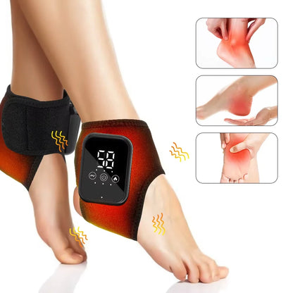 Electric Foot Ankle Massager Vibrator Heating Wrist Band Guard Wrap Pad Sports Fitness Joint Care Heating Bracer Heath Care