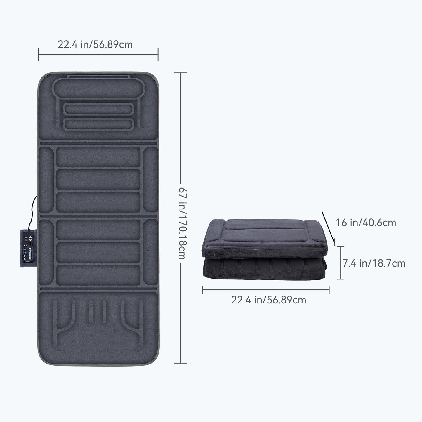 Full Body Massage Mat with Heat,Massage Pad with 10 Vibration Motors, Gift