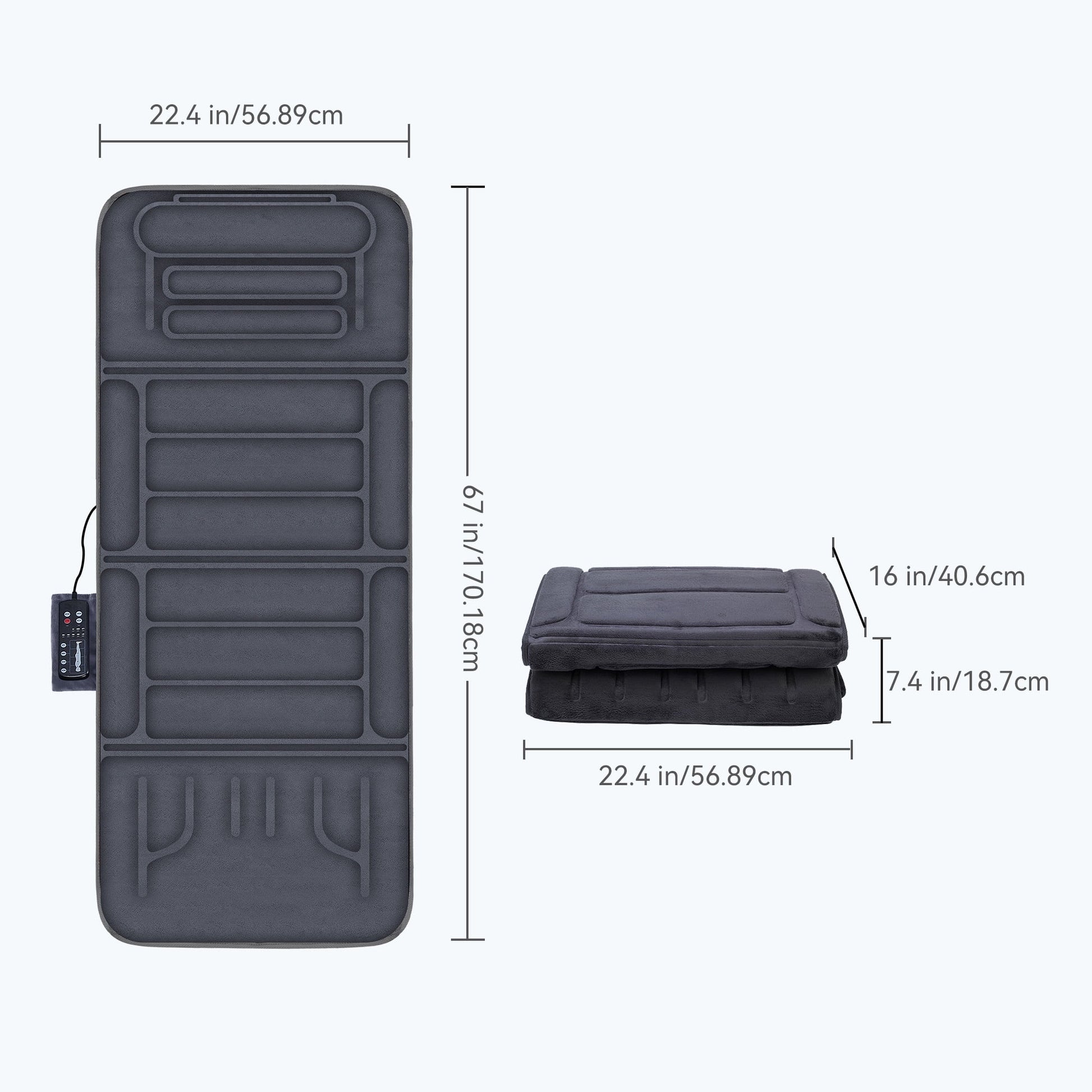 Full Body Massage Mat with Heat,Massage Pad with 10 Vibration Motors, Gift