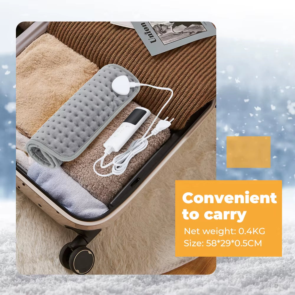 Electric Heating Pad Blanket 9 Level 4 Mode Timer Heating Pad for Shoulder Neck Back Spine Leg Winter Warm