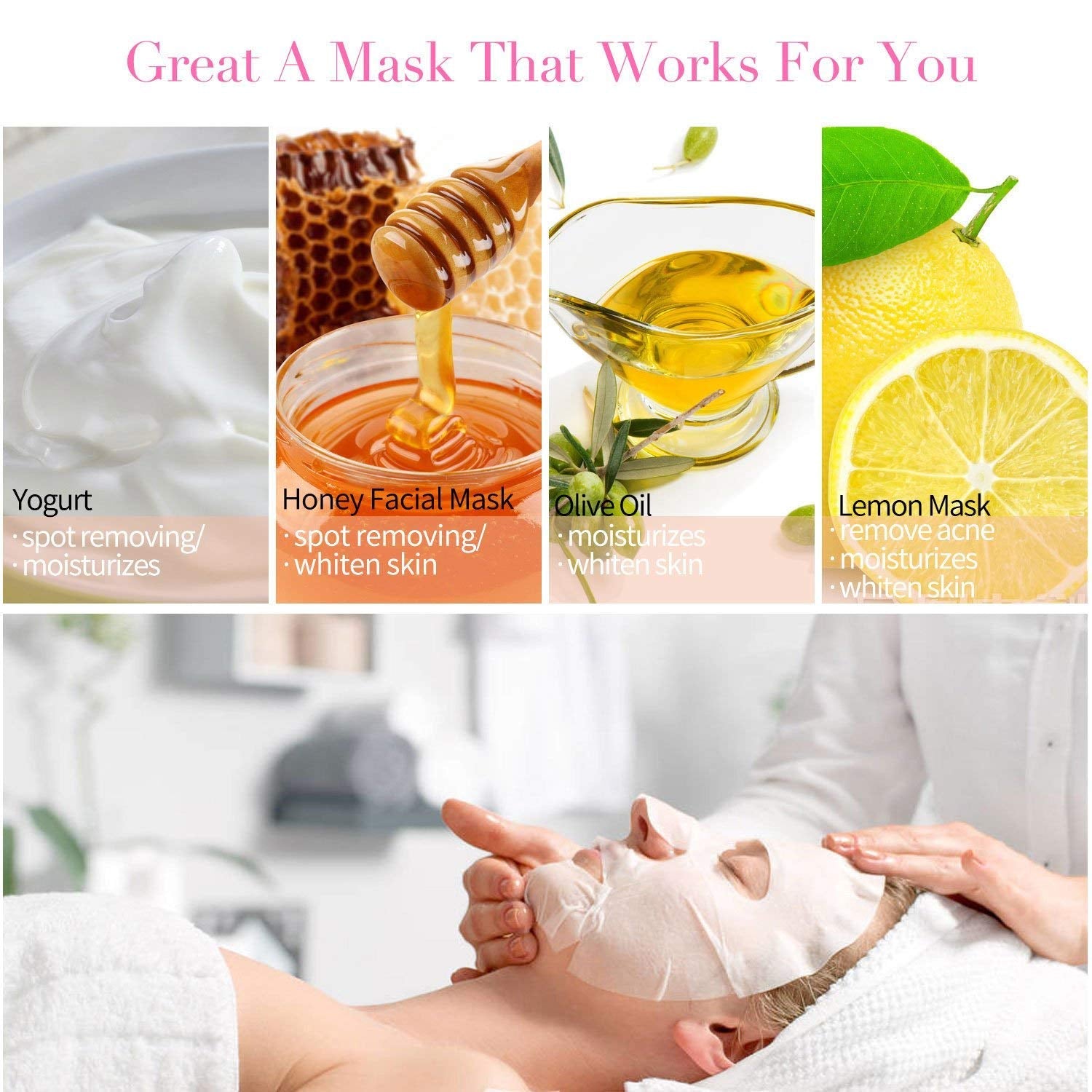 100Pcs DIY Compressed Cotton Face Mask Sheet Grain, Dry Paper Face Cotton Mask Sheet with Free of Mask Bowl, Mask Stick, Silicone Brush, Soft Bristle Brush