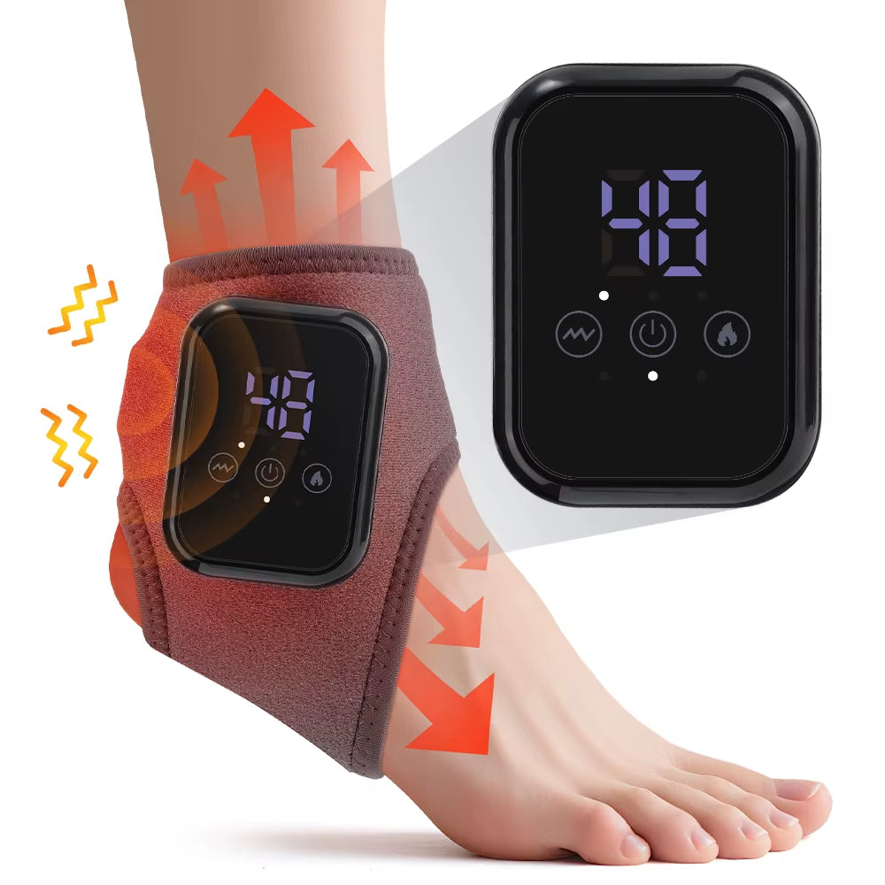 Electric Foot Ankle Massager Vibrator Heating Wrist Band Guard Wrap Pad Sports Fitness Joint Care Heating Bracer Heath Care