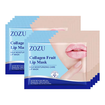 5/10/15Pcs Honey Peach Milk Lip Mask Moisturizing Lips Skin Care Nourishing Hydrating Crystal Collagen Lip Patches Lips Plumper