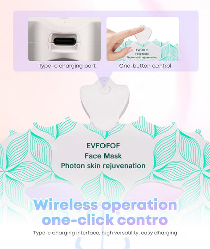 Red Light Therapy Mask for Face, 7 Colors LED Face Mask Light Therapy at Home, Led Face Mask Light Therapy, Green