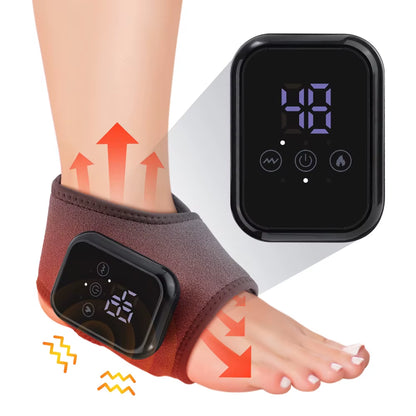 Electric Foot Ankle Massager Vibrator Heating Wrist Band Guard Wrap Pad Sports Fitness Joint Care Heating Bracer Heath Care