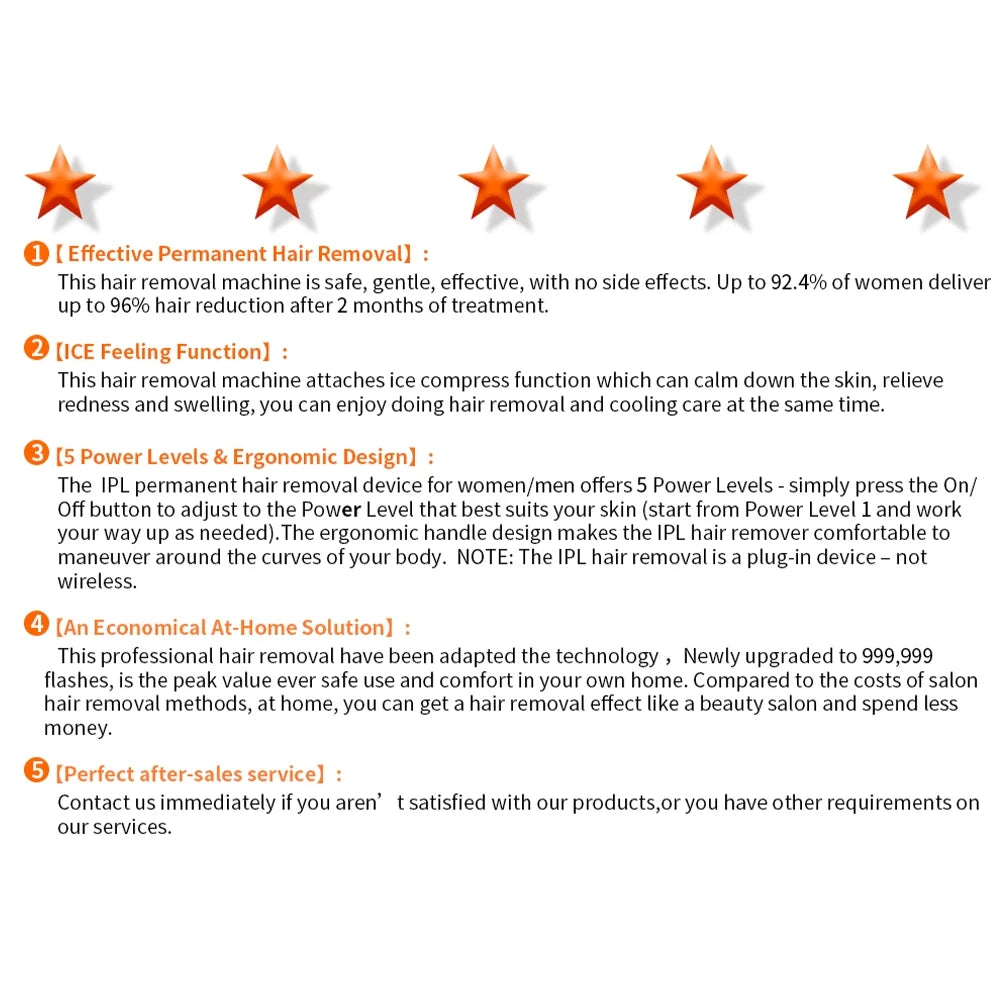 Laser Hair Removal for Women and Men, Hair Removal Device for Body,Best Gift