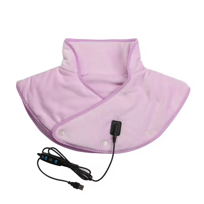 Electric Heating Shoulder Neck Pad USB Pain Relief Massager Brace Wrap Electric Thermal Compress for Neck Shoulder Relieve Fatig