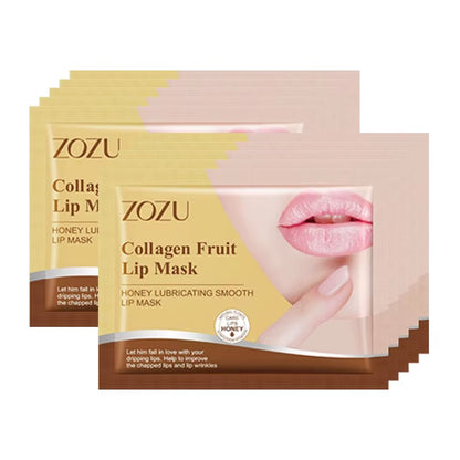 5/10/15Pcs Honey Peach Milk Lip Mask Moisturizing Lips Skin Care Nourishing Hydrating Crystal Collagen Lip Patches Lips Plumper
