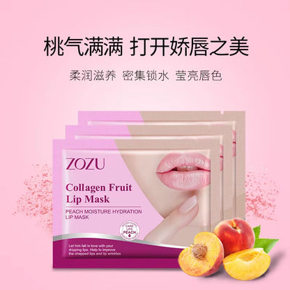 5/10/15Pcs Honey Peach Milk Lip Mask Moisturizing Lips Skin Care Nourishing Hydrating Crystal Collagen Lip Patches Lips Plumper